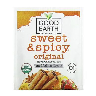 Good Earth Teas Organic Flavored Herbal Tea Sweet & Spicy 18 пакетиків Чай та Кава