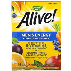 Nature's Way Alive! Men's Energy Complete Multivitamin 50 таблеток Вітаміни для чоловіків