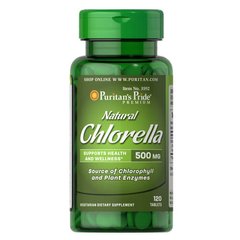 Puritan's Pride Natural Chlorella 500 mg 120 таб Хлорела