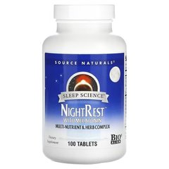 Source Naturals Sleep Science NightRest 100 таблеток Мелатонин
