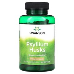 Swanson Psyllium Husks 610 mg 100 капсул Подорожник (Псиліум)