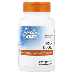 Doctor's Best NMN + CoQ10 60 растительных капсул Ниацин (B-3)