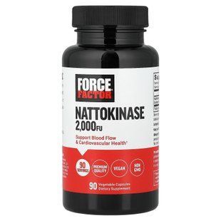 Force Factor Nattokinase 2,000 FU 90 растительных капсул Наттокиназа (Nattokinase)