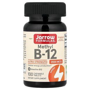 Jarrow Formulas Methyl B-12 2,500 mcg 100 Chewable Tablets Кобаламин (B-12)