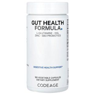 Codeage Gut Health Formula 180 растительных капсул Глютамин