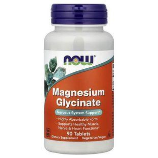NOW Magnesium Glycinate 90 таблеток Магній