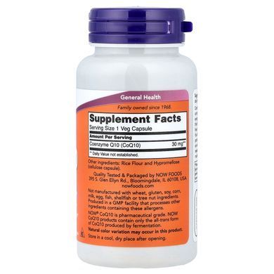 NOW Co Q10 30 mg 60 капсул Коензим Q-10