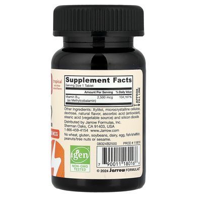 Jarrow Formulas Methyl B-12 2,500 mcg 100 жувальних таблеток Кобаламін (B-12)