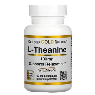 California Gold Nutrition L-Theanine 100 mg 60 капс Теанин
