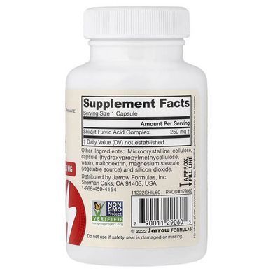 Jarrow Formulas Vegan Shilajit 250 mg 60 рослинних капсул Інші екстракти