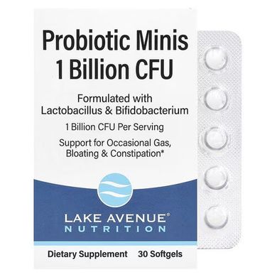 LAN Probiotic Minis 1 Billion CFU 30 рідких капсул Пробіотики та пребіотики