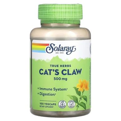 Solaray Cats`s Claw Bark 500 mg 100 капсул Котячий кіготь