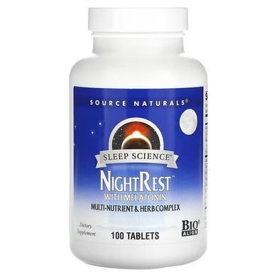 Source Naturals Sleep Science NightRest 100 табл. Мелатонин