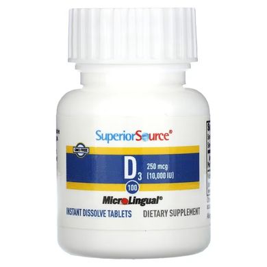 Superior Source Extra Strength D3 10,000 IU 100 швидкорозчинних таблеток Вітамін D