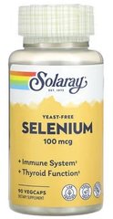 Solaray Yeast-Free Selenium 100 mcg 90 растительных капсул Селен