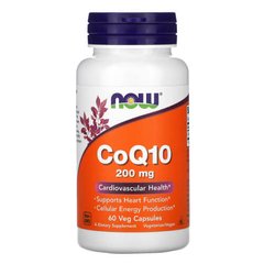 NOW Co Q10 200 mg 60 капсул Коензим Q-10