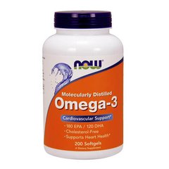 NOW Omega-3 200 капсул Омега-3