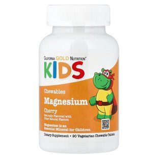 California Gold Nutrition Chewable Magnesium for Children 90 жувальних таблеток Магній для дітей