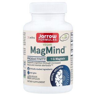 Jarrow Formulas MagMind 60 рослинних капсул Магній