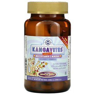 Solgar Kangavites Complete Multivitamin & Mineral 120 жувальних таблеток Мультивітаміни для дітей
