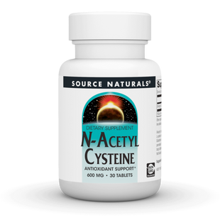 Source Naturals N-Acetyl Cysteine 600 mg 30 таблеток NAC (N-ацетил-L-цистеїн)