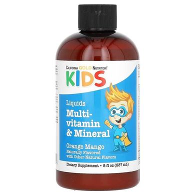 California Gold Nutrition Liquid Multi-Vitamin & Mineral For Children 237 мл Комплекс мультивітамінів для дітей