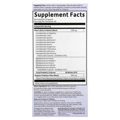 Garden of Life Probiotics Once Daily Men's 50 Billion 30 растительных капсул Пробиотики и пребиотики