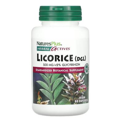 Корень Солодки NaturesPlus Licorice 60 капсул Солодка корень (Licorice)