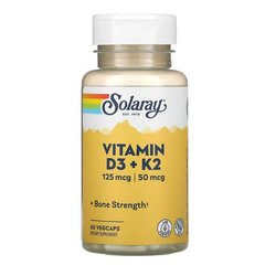 Solaray Vitamin D3 + K2 60 капс Вітамін D3 + K-2
