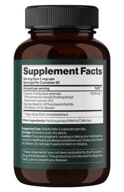 Mind Shi Cordyceps Mushroom 1000 mg 60 VegCaps Кордицепс