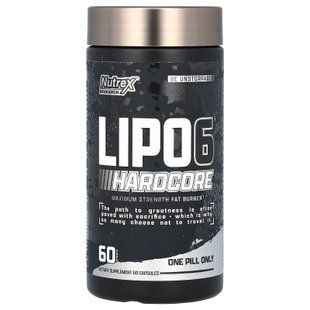 Nutrex Lipo-6 Hardcore 60 капсул Комплексні жироспалювачі