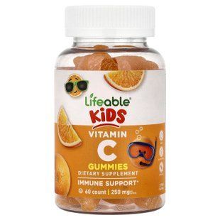 Lifeable Kids Vitamin C 250 mg 60 жевательных конфет Витамин С для детей