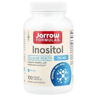 Jarrow Formulas Vegan Inositol 750 mg 100 рослинних капсул Інозитол (B-8)