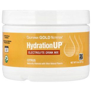California Gold Nutrition Electrolyte Drink Mix Citrus 227 g Изотоники