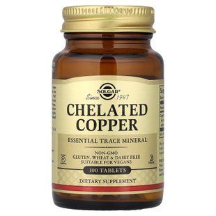 Solgar Chelated Copper 100 tab Медь