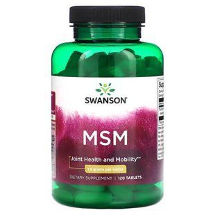 Swanson MSM 1500 mg 120 таблеток MSM (Сірка)