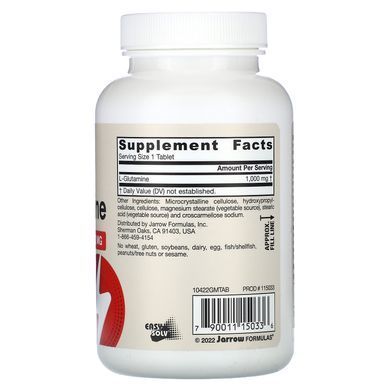 Jarrow Formulas L-Glutamine 1,000 mg 100 tablets Глютамин