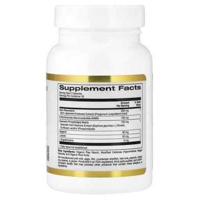 California Gold Nutrition NMN Complex 60 Veggie Capsules Ниацин (B-3)
