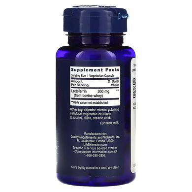 Life Extension Lactoferrin Caps 60 капсул Молозиво (Colostrum) та Лактоферин