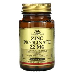 Solgar Zinc Picolinate 22 мг 100 таб Цинк