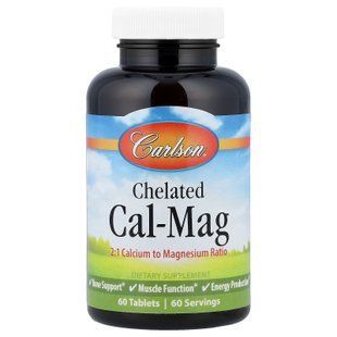 Carlson Chelated Cal-Mag 60 tab Магний