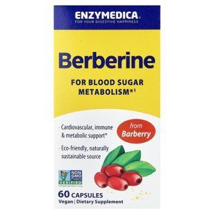 Enzymedica Berberine 60 капсул із цільовою доставкою Берберин