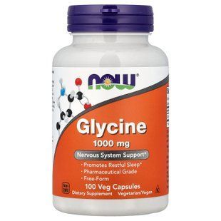 NOW Glycine 1000 mg 100 caps Глицин