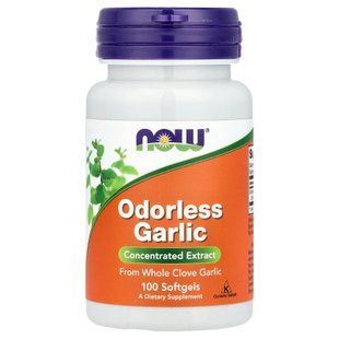 NOW Odorless Garlic без запаха, концентрированный экстракт 100 капс. Чеснок