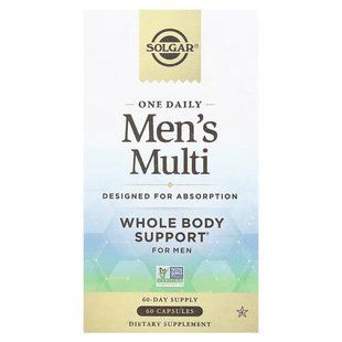 Solgar One Daily Men's Multi 60 капсул Вітаміни для чоловіків