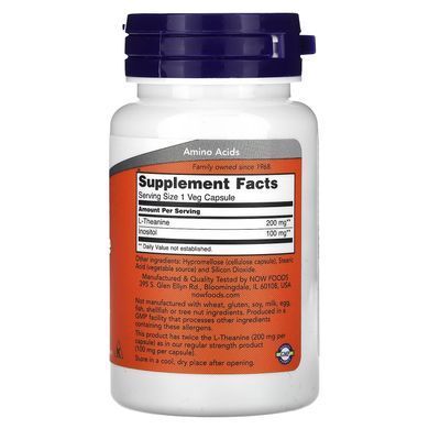 NOW L-Theanine 200 mg 60 caps Теанин