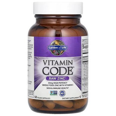 Garden of Life Vitamin Code RAW Zinc 60 капсул Цинк
