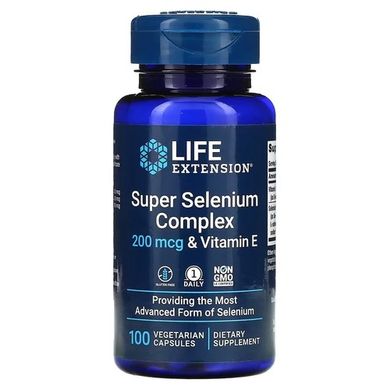Life Extension Super Selenium Complex & Vitamin E 100 капсул Селен