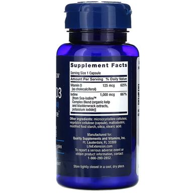 Life Extension Vitamin D3 with Sea-Iodine 5,000 IU 60 капсул Вітамін D