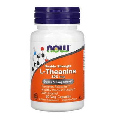 NOW L-Theanine 200 mg 60 капсул Теанин